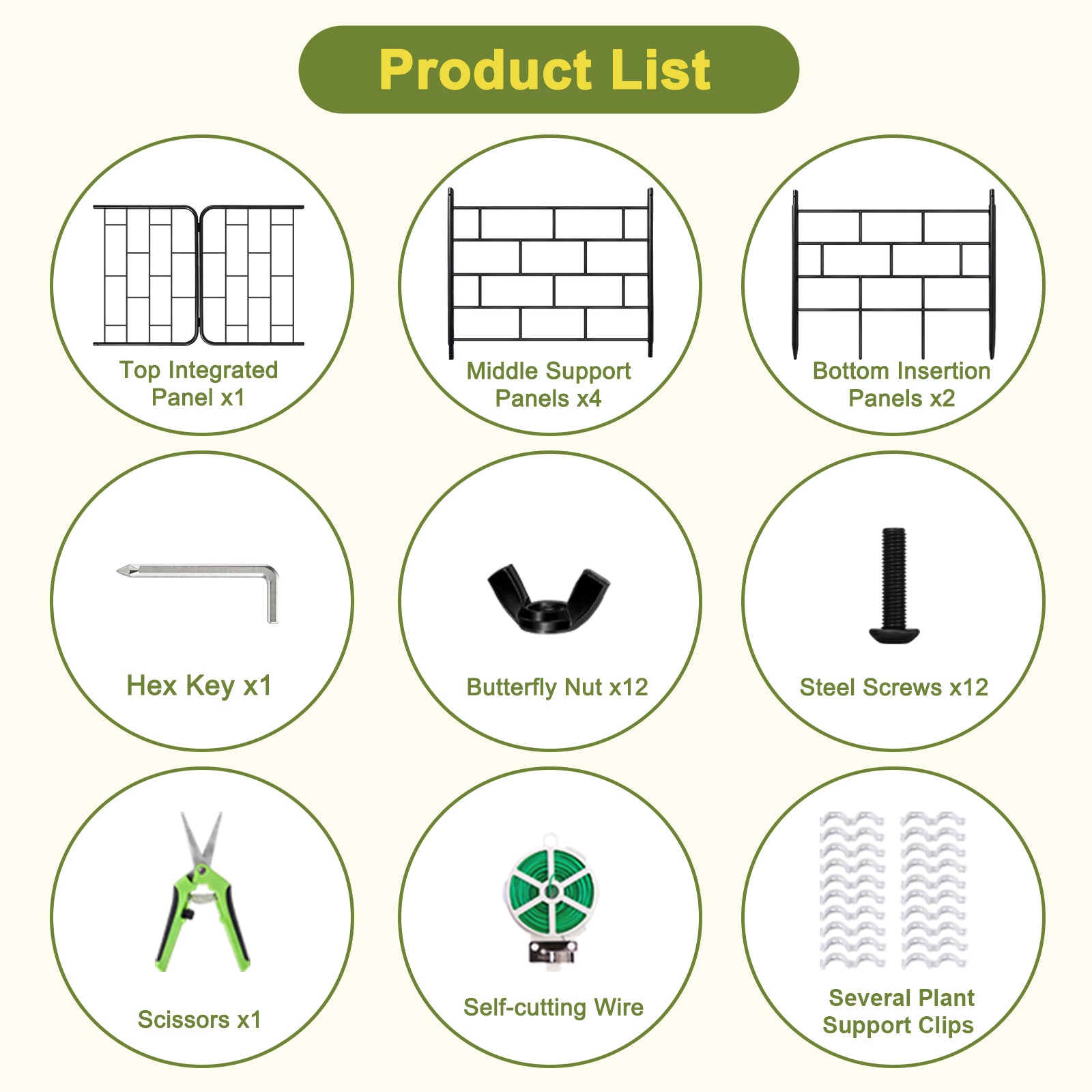 50"x17" A-Frame Cucumber Trellis for Raised Bed, Heavy Duty All-Metal Support for Climbing Plants, Cucumbers, Tomatoes & Beans, Easy Assembly, with Bonus Shears & Accessories, 1 Pack, Black,