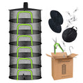(6 Layers-23.62'') Herb Drying Rack, Hanging Mesh Net, Foldable Plant Drying Rack With U-Shaped Zipper, Garden Trimming Shears and Hooks, For Drying Herbs Plants, Fruits, Seafood, Clothing
