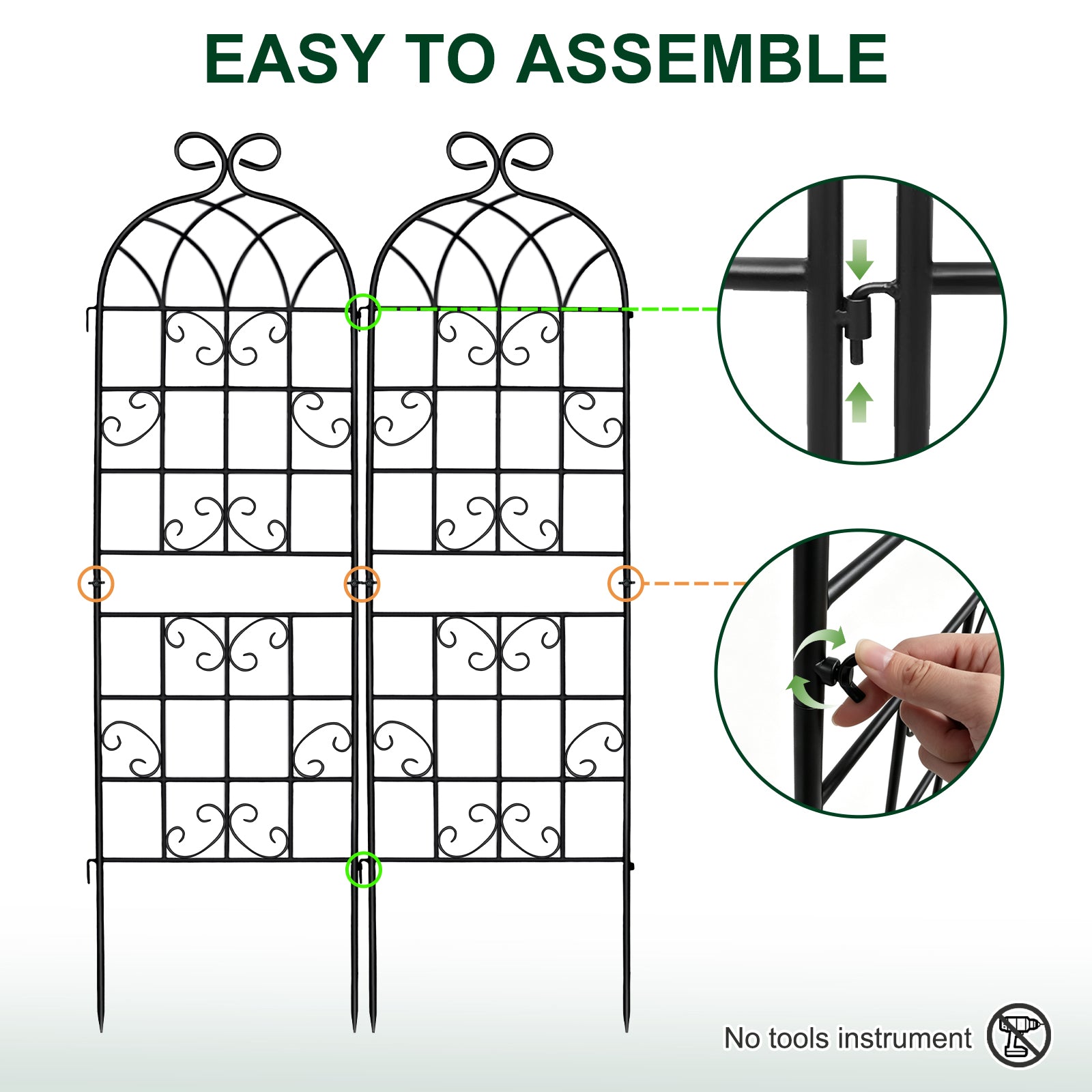2 Pack 71" x 20" Metal Garden Trellis for Climbing Plants Outdoor, Heavy Duty Plant,Perfect for Climbing Roses, Clematis, Honeysuckle, Cucumbers, Pole Beans, Grape Vines and Flowering & Vines